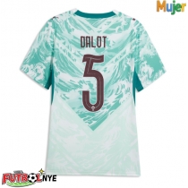 Camiseta Portugal Diogo Dalot #5 Visitante Equipación para mujer Mundial 2026 manga corta